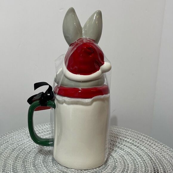 Rae Dunn Buggs Bunny Mug with Topper NWT - Picture 3 of 10